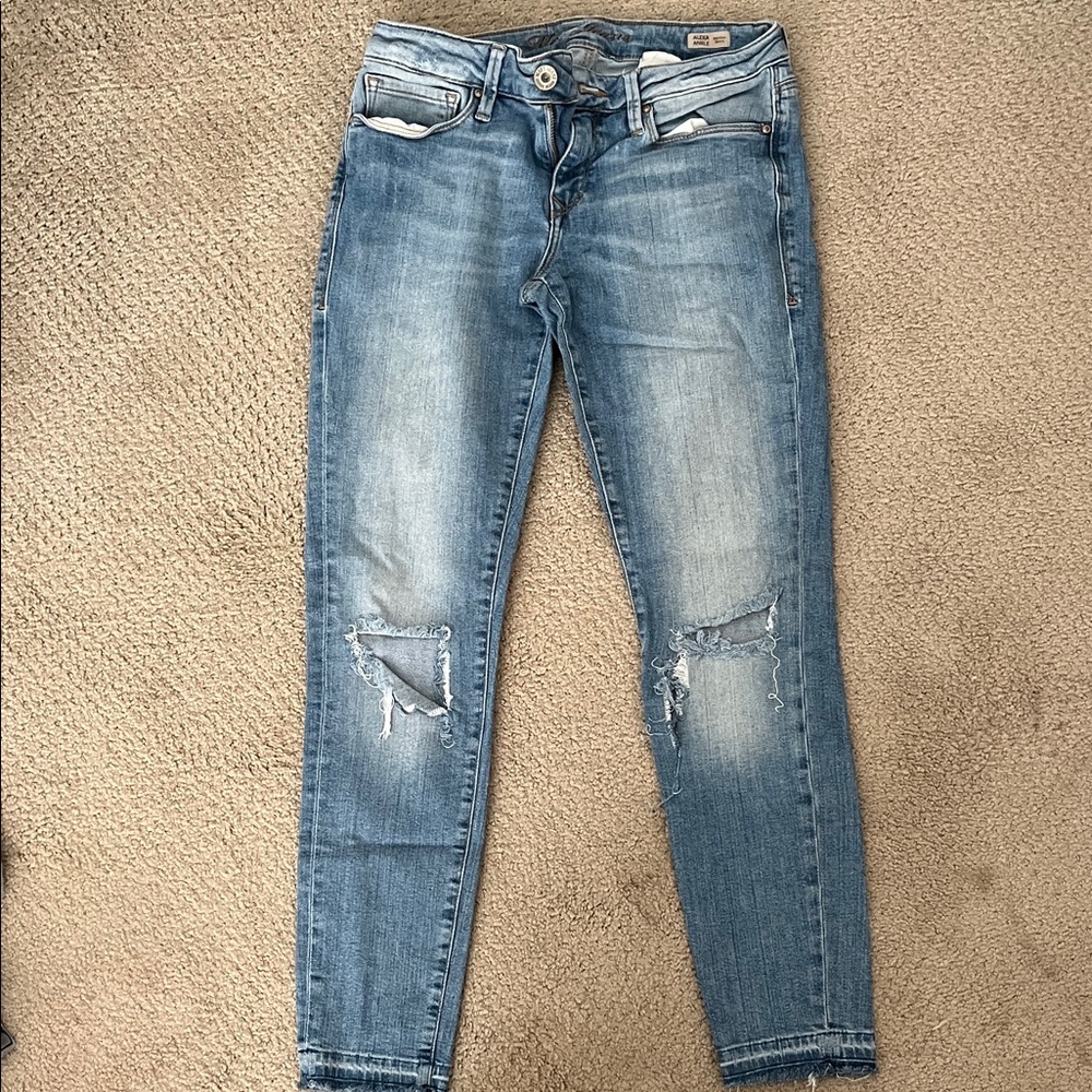 Mavi Light Blue Distressed Skinny Jeans